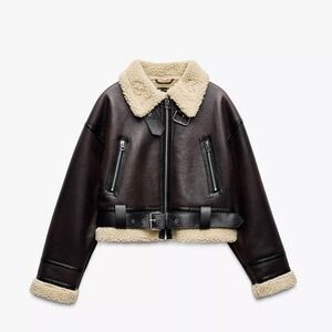 Women's Zara Shearling-Lined Leather Jacket